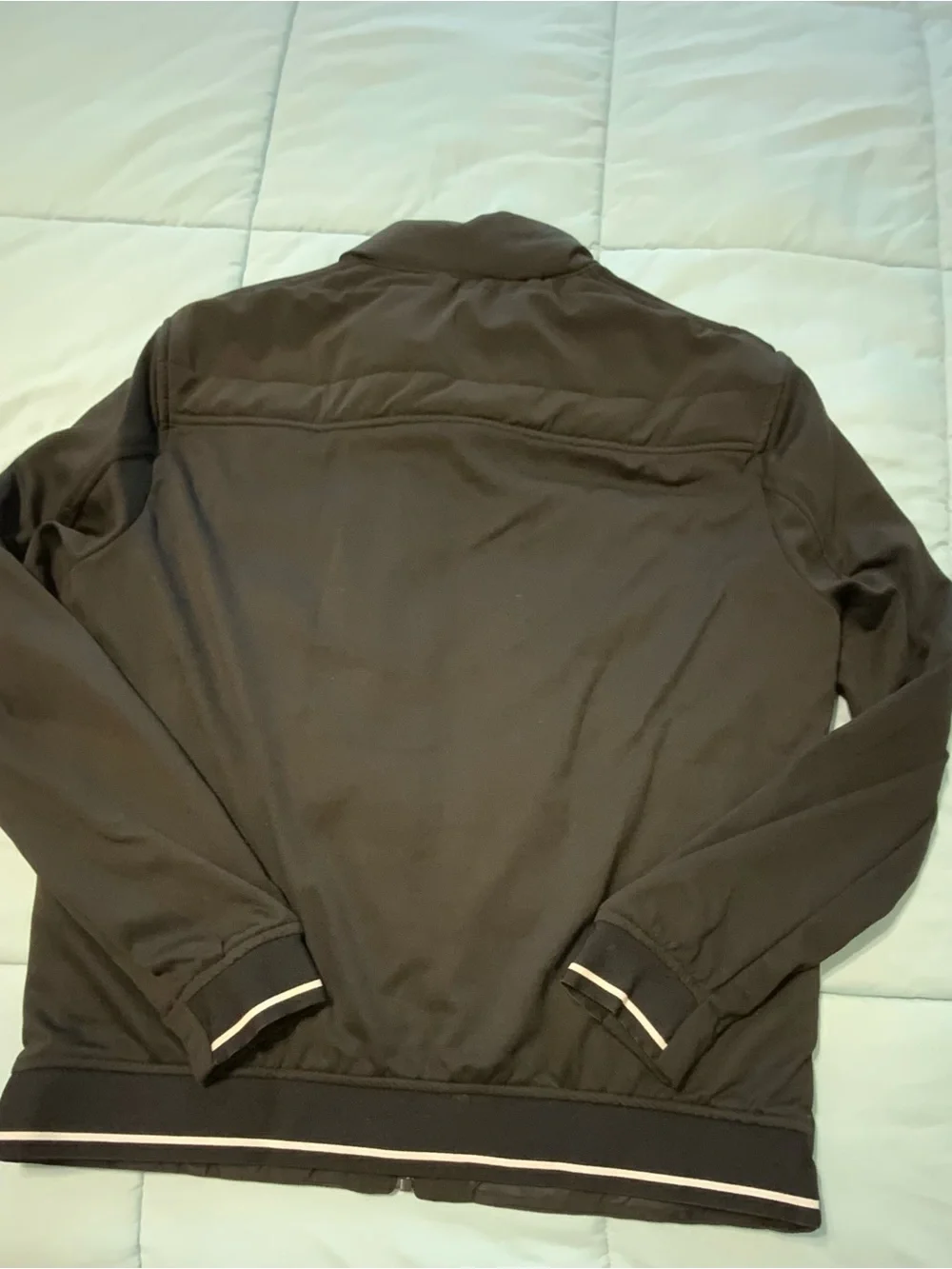 Denim & Flower Men's Black Quilted Zip-Front Jacket
